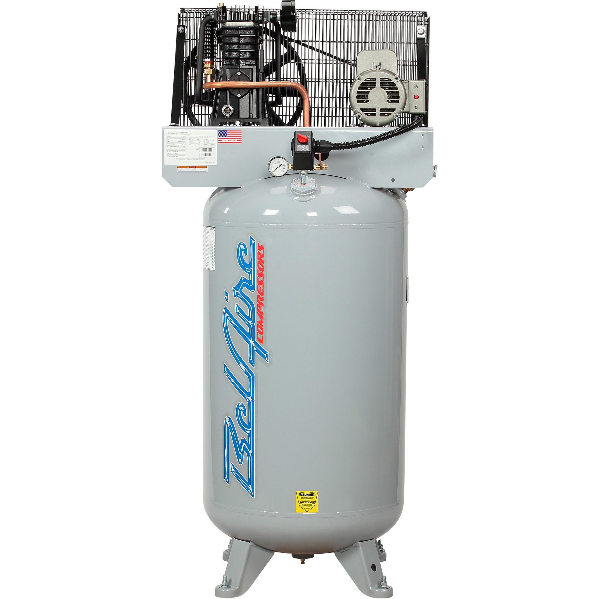 BelAire Electric Air Compressor — 5 HP, Two Stage, 80 Gallon Vertical